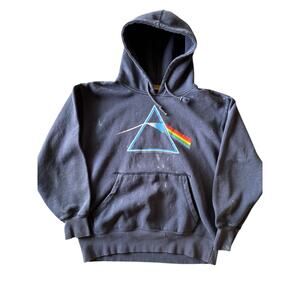 Vintage ‘05 Pink Floyd Rockware Anthill Trading Faded Navy L Hoodie Painted On